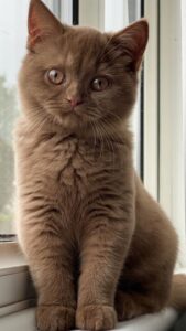 Brown British shorthair cat